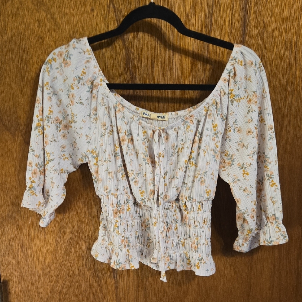 Wild Fable Floral Puff Sleeve Blouse